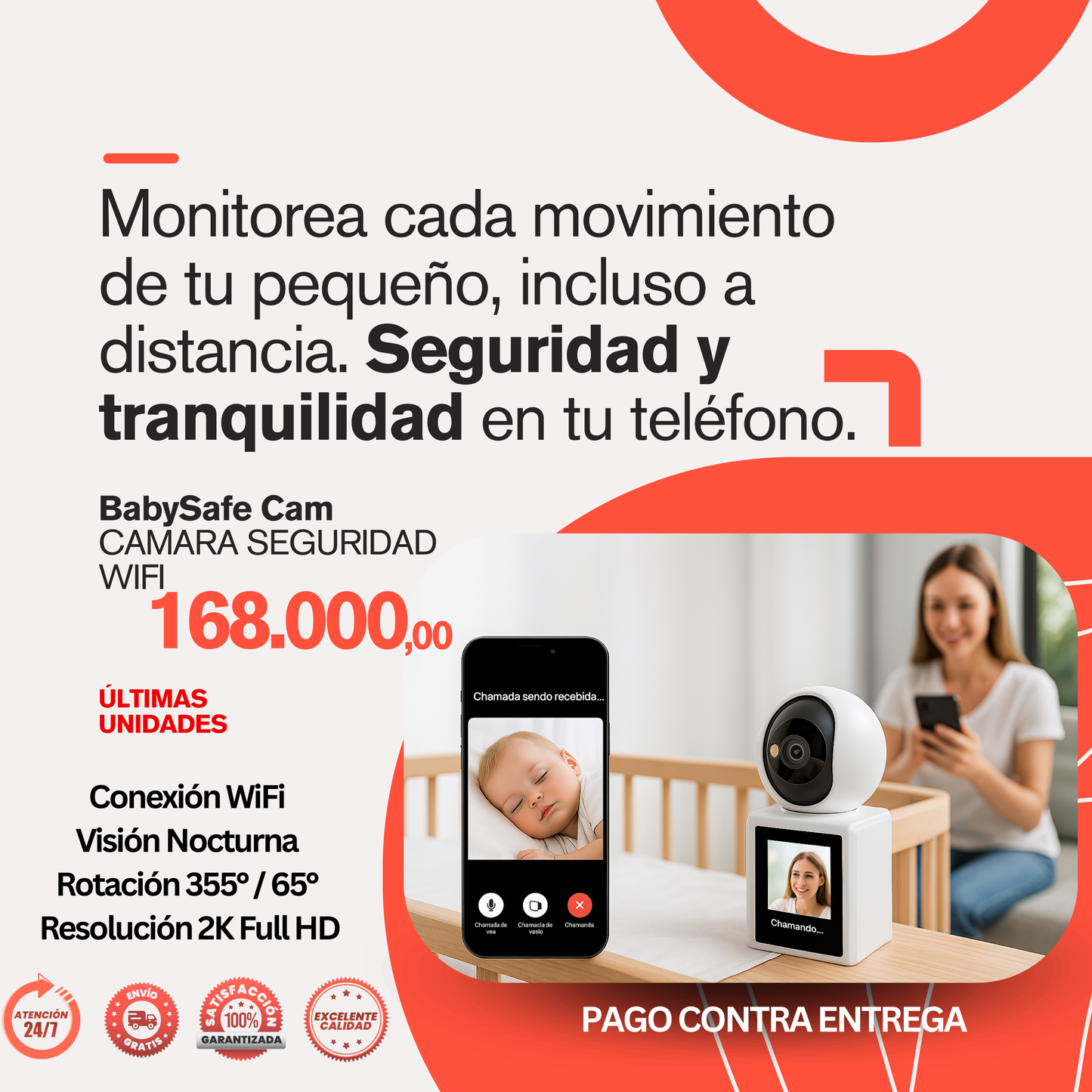 Camara De Seguridad Wifi Ip Con pantalla